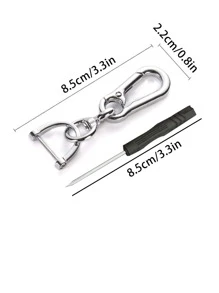 Móc khóa ô tô đa năng 1pc - Bạc - Xem 2