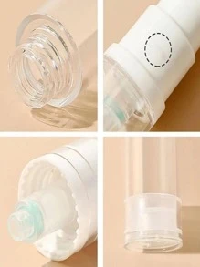 1pc Clear Empty Refillable Lotion Bottle With Press Pump, Modern Lotion Bottle For Travel, Living Room Home Bedroom Bathroom House Decor, Travel Stuff, Wedding, Party, Birthday, Gifts For Men Mom Dad Friends, New Years, Accessories, Funny Gift - Clear - View 3