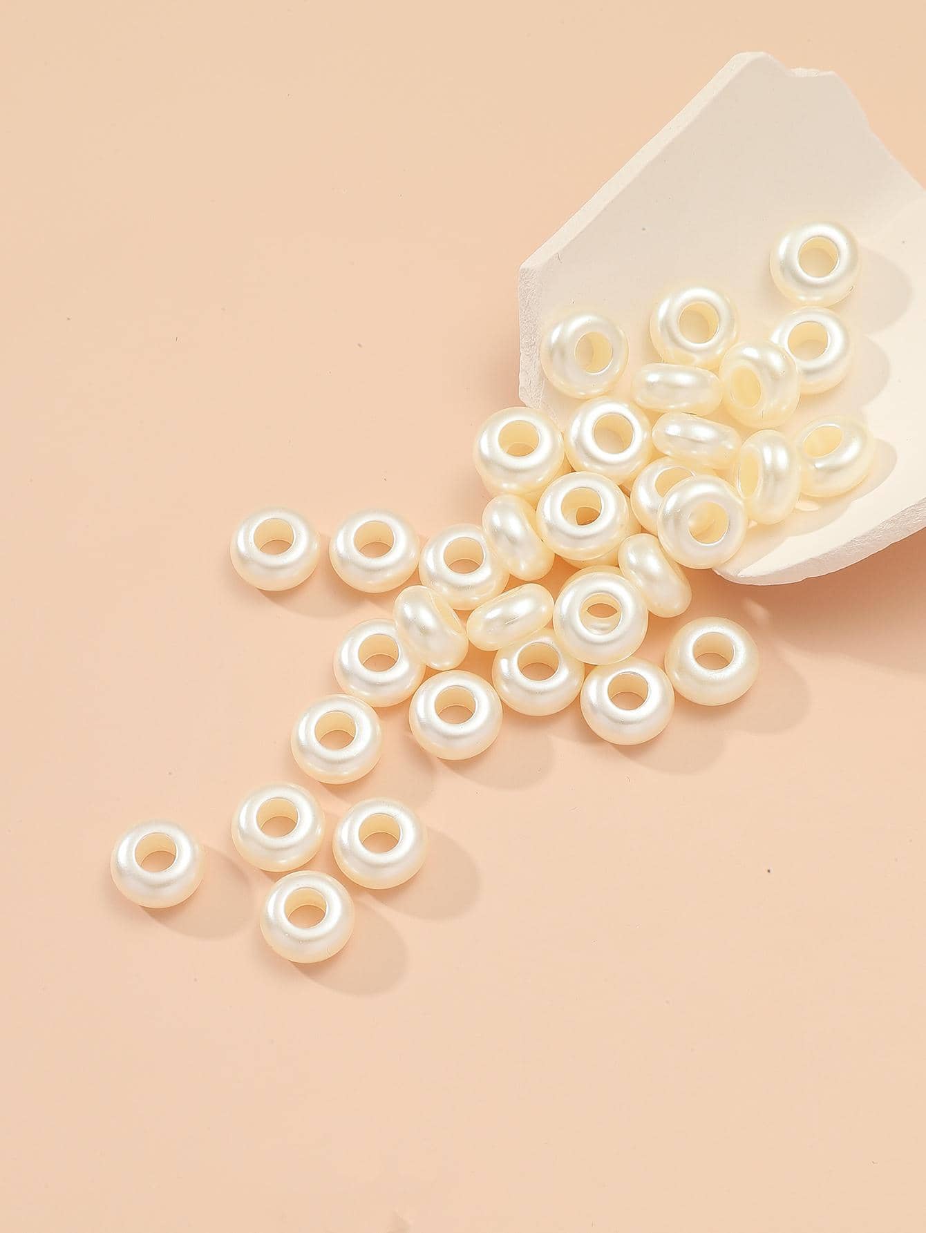 1入組人造珍珠DIY珠子 - 米色 - 查看 1