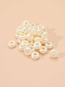 1入組人造珍珠DIY珠子 - 米色 - 查看 2