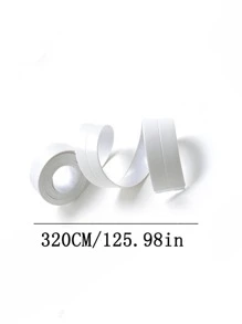 1roll Plain Floor Sealing Tape, White Kitchen Anti-mold Sink Seam Seal Strip, For Home - White - View 8