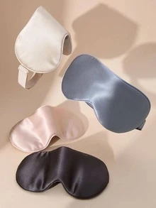 Sleep Eye Mask,Portable Sleep Eye Pillow, 1Pc Polyester Reusable Eye Cover Eye Sheet Eye Patch - Silver - View 3