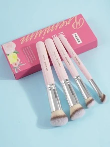 MAANGE 4-Piece Makeup Brush Set, Soft, Blush Brush, Foundation Brush, Concealer Brush, Highlight Brush, Contour Brush, Blending Brush, Makeup Tools,Brush Set,Makeup Brush Kit,Make Up Brush Set,Make Up Set Complete,Makeup Brush Set,Complete Makeup Kit,Brush Kit,Brushes Makeup Set,Makeup Gift Set - Pink - View 3