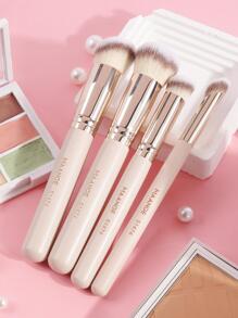 MAANGE 四件套化妆刷套装，柔软舒适，包含腮红刷、粉底刷、遮瑕刷、高光刷、修容刷和晕染刷。化妆工具套装，化妆刷套装，化妆刷组合，化妆刷套装，全套化妆工具，化妆刷套装，全套化妆工具，化妆刷套装，化妆刷礼盒套装 - 杏色 - 查看 4