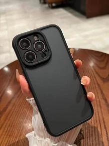 Premium Minimalist Matte Apple Phone Case, Full Body Shockproof Compatible With IPhone 17 Pro Max/17 Pro/17 Air/17/16 Pro Max/16/16 Pro/16 Plus/15/15 Pro Max/15 Pro/15 Plus/11/12/13/14 Pro Max/XS/XR/11 Pro/11 Pro Max/12 Pro/12 Pro Max/13 Pro/13 Pro Max/7 Plus/14 Pro/14 Pro Max/14 Plus Hard Shell - Black - View 3