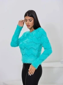 Women Sweaters - Xanh đậm - Xem 3