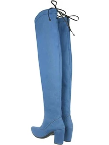 Women Fashion Boots - Blue - View 2