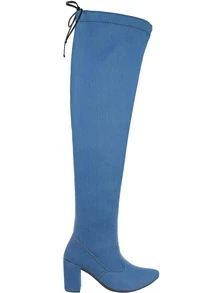 Women Fashion Boots - Blue - View 3