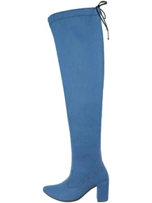Women Fashion Boots - Blue - View 4