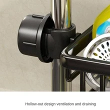 Kitchen Faucet Storage Rack - Black - View 4