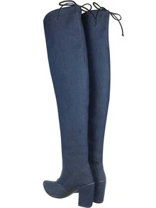 Women Fashion Boots - Teal Blue - View 2