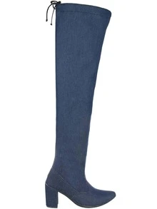 Women Fashion Boots - Teal Blue - View 3