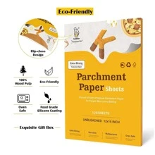 Katbite 120Pcs 8x12 Inches Parchment Paper Sheets, Heavy Duty Unbleached Baking Paper, Pre-Cut Parchment Paper For Baking, Air Fryer, Grilling, Steaming Air Fryer Kitchen Air Fryer Liners Air Fryer Paper Airfryer Air Frier