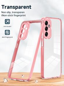 Ốp điện thoại 3 trong 1 trong suốt, phiên bản quốc tế, không phải phiên bản nội địa. - Hồng - Xem 6