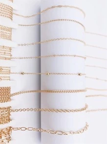 8 cái/bộ Dây chuyền DIY trang trí bóng - Vàng - Xem 6