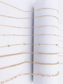 8 cái/bộ Dây chuyền DIY trang trí bóng - Vàng - Xem 4