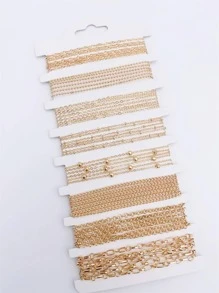 8 cái/bộ Dây chuyền DIY trang trí bóng - Vàng - Xem 3