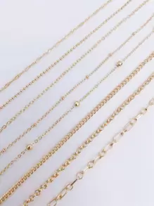 8 cái/bộ Dây chuyền DIY trang trí bóng - Vàng - Xem 2