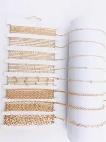 8 cái/bộ Dây chuyền DIY trang trí bóng - Vàng - Xem 1