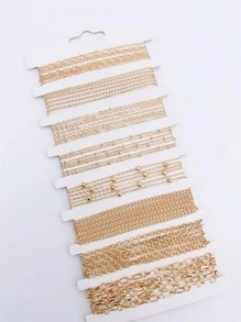8 cái/bộ Dây chuyền DIY trang trí bóng - Vàng - Xem 8