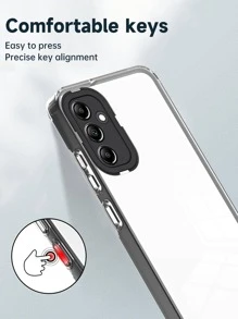 透明三合一手机壳，国际版，非国内版 - 黑色 - 查看 4