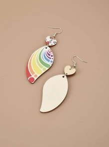 Bông tai giọt nước sọc cầu vồng - Nhiều màu - Xem 2