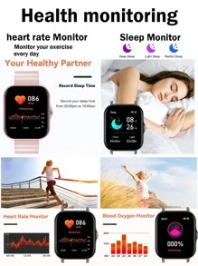 Relojes Inteligentes Luminoso Casual Deportivo - Rosa - Ver 9