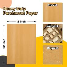 Katbite 120Pcs 8x12 Inches Parchment Paper Sheets, Heavy Duty Unbleached Baking Paper, Pre-Cut Parchment Paper For Baking, Air Fryer, Grilling, Steaming Air Fryer Kitchen Air Fryer Liners Air Fryer Paper Airfryer Air Frier