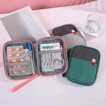 1pc Portable Medicine Storage Bag, Grey First Aid Bag For Home, Outdoor - Grey - View 8