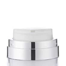 真空面霜瓶裝化妝品旅行用壓粉底妝瓶裝乳液壓霜 - 白色 - 查看 2