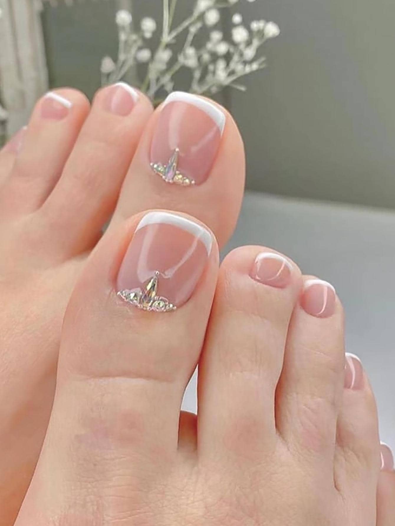 24 Piezas de uñas cortas de verano Y2K con puntas de diamante de francés aceitoso y de lunares para llevar con diseño de corazón dorado y morado para prótesis de uñas con parche de gelatina, 1 pieza, 1 tira de lima de uñas, suministros de uñas de presión uñas falsas uña falsa uña acrílica - Multicolor - Ver 1