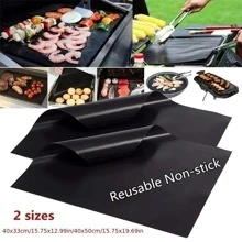 1/2/4 pièces Tapis de cuisson réutilisables et antiadhésifs de 33 x 40 cm - 0,2 mm, cuisinez comme un pro