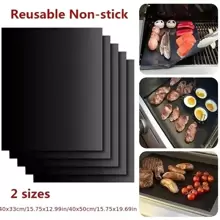 1/2/4 pièces Tapis de cuisson réutilisables et antiadhésifs de 33 x 40 cm - 0,2 mm, cuisinez comme un pro