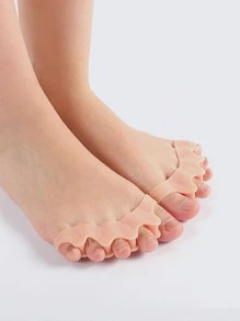 Separadores de dedos de los pies, 2 piezas separador de dedos de los pies de color piel herramienta para el cuidado de los pies - Caqui - Ver 1