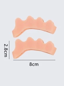 Separadores de dedos de los pies, 2 piezas separador de dedos de los pies de color piel herramienta para el cuidado de los pies - Caqui - Ver 3