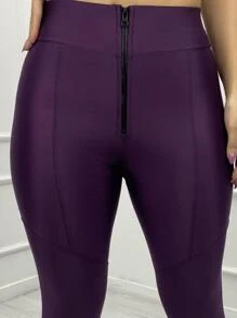 Women Sweater Pants - Purple - View 4