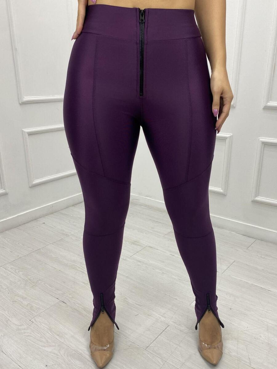 Women Sweater Pants - Purple - View 1
