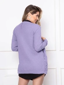Women Sweaters - Màu tím hoa cà - Xem 2