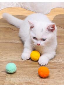 30 Quả Bóng Pompom Nhiều Màu 3Cm (Lông & Lông Thú) Dành Cho Đồ Chơi Cho Mèo Tự Làm, Trang Trí Nhà Cho Thú Cưng - Nhiều màu - Xem 4
