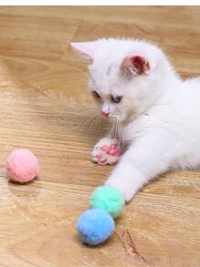 30 Quả Bóng Pompom Nhiều Màu 3Cm (Lông & Lông Thú) Dành Cho Đồ Chơi Cho Mèo Tự Làm, Trang Trí Nhà Cho Thú Cưng - Nhiều màu - Xem 5