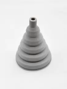 1 pieza Embudo de cocina de silicona minimalista gris plegable para cocina
