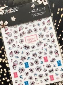 Miếng Dán Móng Họa Tiết Hoa Đào - Nhiều màu - Xem 2