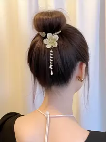 1 pièce Porte-queue de cheval mode femme avec pompons, Saint-Valentin