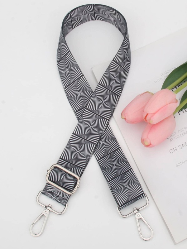 Correa de bolso ajustable con patrón geométrico Accesorios para bolsos Accesorios de bricolaje Correa de hombro de repuesto ajustable Estilosa y resistente
