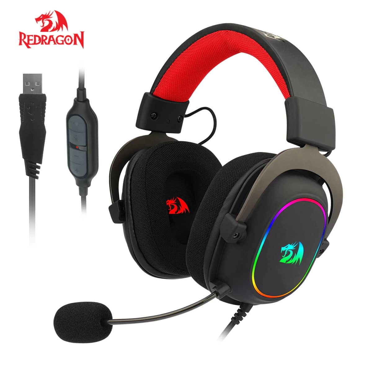 Redragon Zeus X H510-RGB Gamer Headphones Black With RGB Light - màu đen - Xem 1