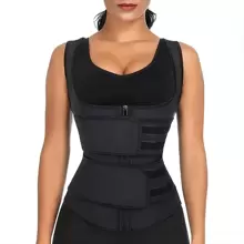 Sports Outdoor 1pc Synthetic Rubber Sports Vest Shapewear Waist Trainer Corset - Black - View 1