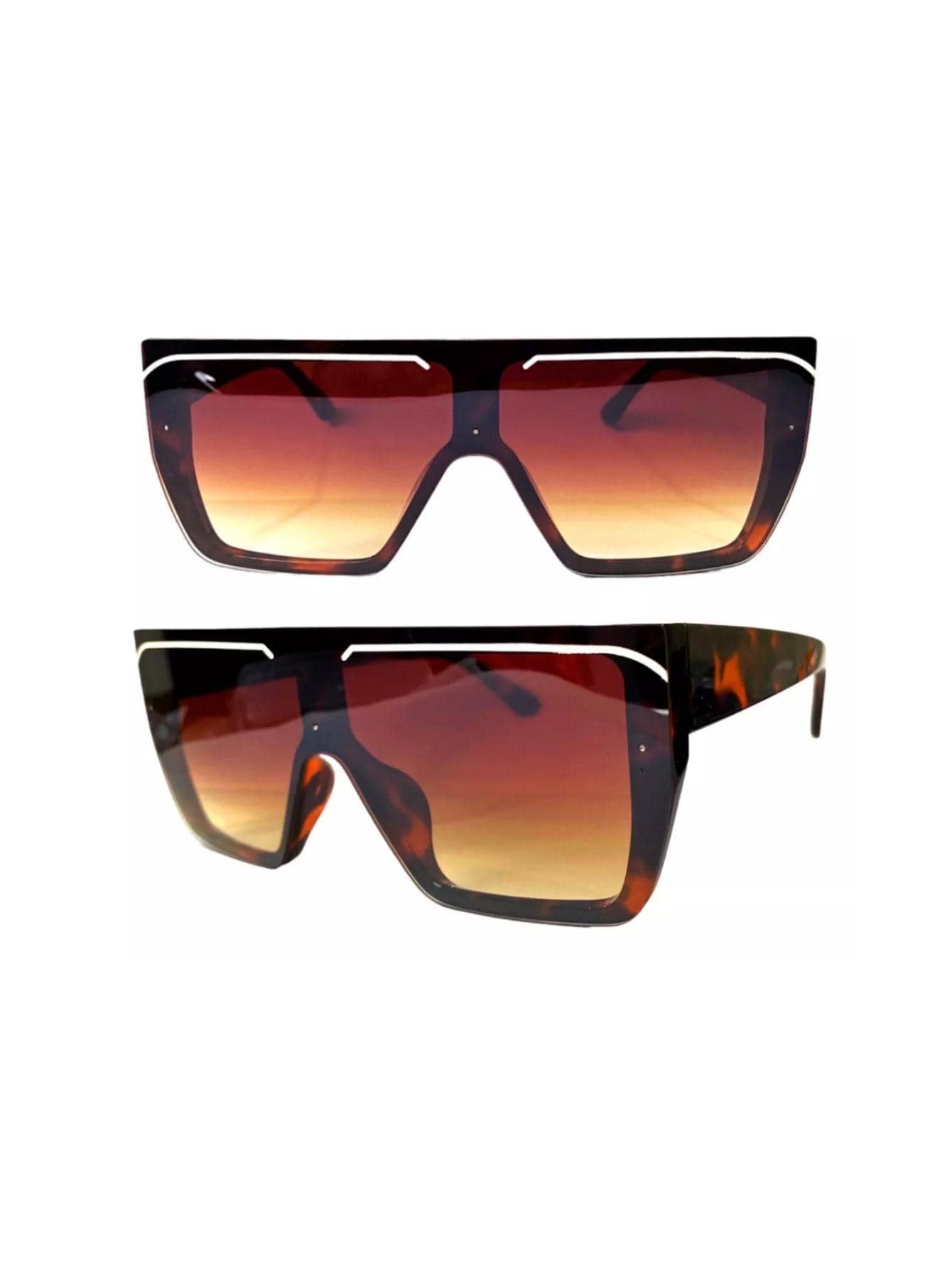 Women Fashion Glasses - 鏽棕色 - 查看 1