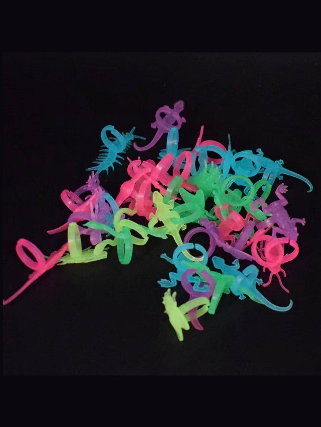 10pcs Insect Decor Random Glow In The Dark Finger Toy, Cartoon Plastic ...