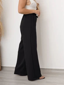 Women Pants - 黑色 - 查看 3