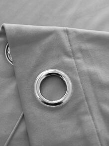 Solid Color Single Panel Curtain, Simple Grey Soft Single Panel Blackout Curtain For Bedroom And Living Room - Grey - View 2